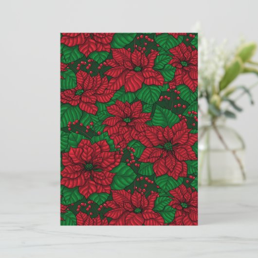 Poinsettia, Christmas pattern (Standing Front)