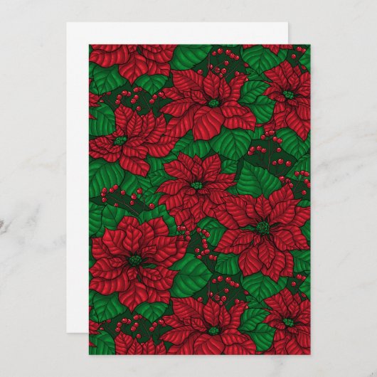 Poinsettia, Christmas pattern (Front/Back)