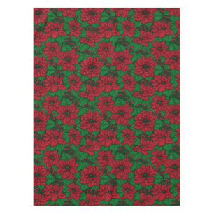 Poinsettia, Christmas pattern Tablecloth