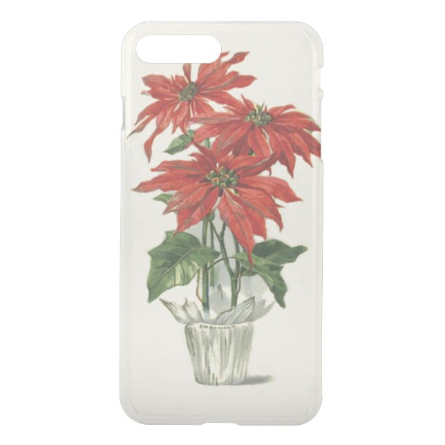 Poinsettia Christmas Plant Uncommon iPhone Case (Back)