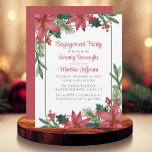 Poinsettia Christmas Red Floral Engagement Part Invitation<br><div class="desc">Looking to add a touch of elegance to your engagement party? Look no further than this cozy winter poinsettia invitation. The charming design features watercolor red poinsettia flowers lovingly nestled in lush greenery. Ideal for your Christmas or winter wedding, this invitation. What's more, it can be personalized for various occasions,...</div>