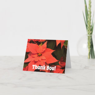 Poinsettia Christmas Thank You Notes
