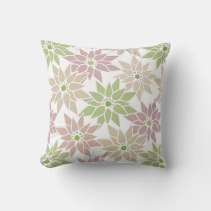 Poinsettia, Christmas Throw Pillow