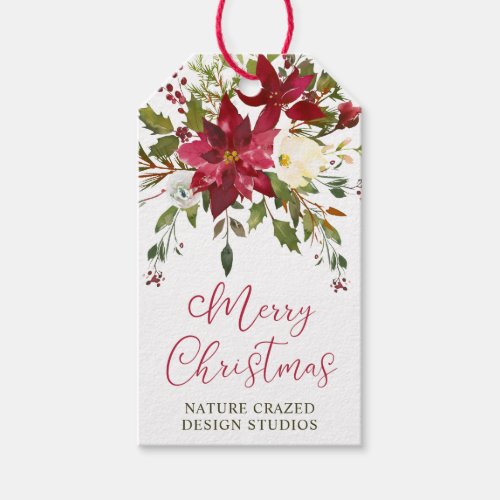 Poinsettia Company Christmas Gift Tags