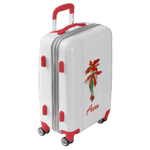 Poinsettia Cute Flower Child Floral Funny Girl Luggage