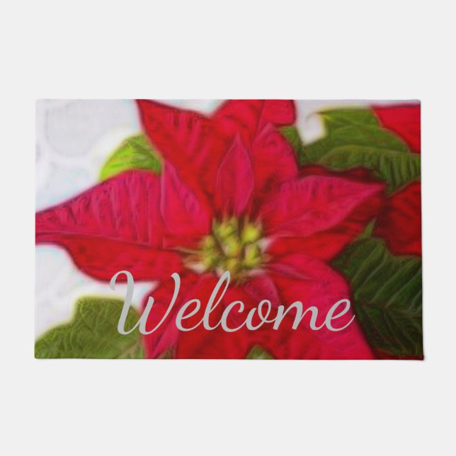Poinsettia Doormat (Front)