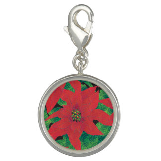 Poinsettia Flat Charm