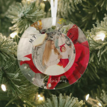 Poinsettia Floral 1st Little Christmas Photo