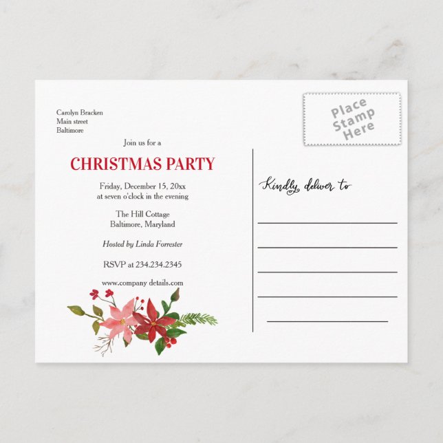 Designer Greetings Poinsettia Christmas Card For Mother-in-Law - 5.25x7.5 Inch Foil Greeting Card
