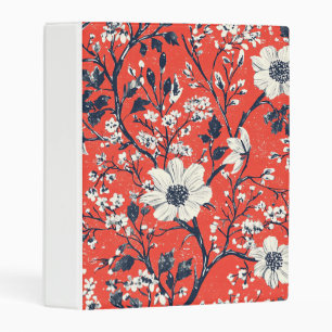 Poinsettia Floral Christmas Pattern (18) Mini Binder
