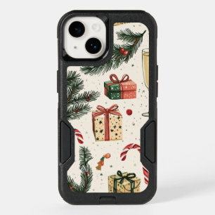 Poinsettia Floral Christmas Pattern (1) OtterBox iPhone 14 Case