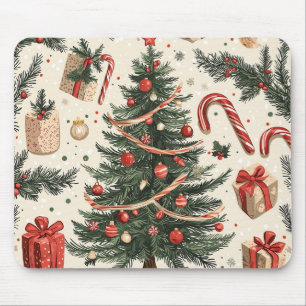 Poinsettia Floral Christmas Pattern (4) Mouse Pad