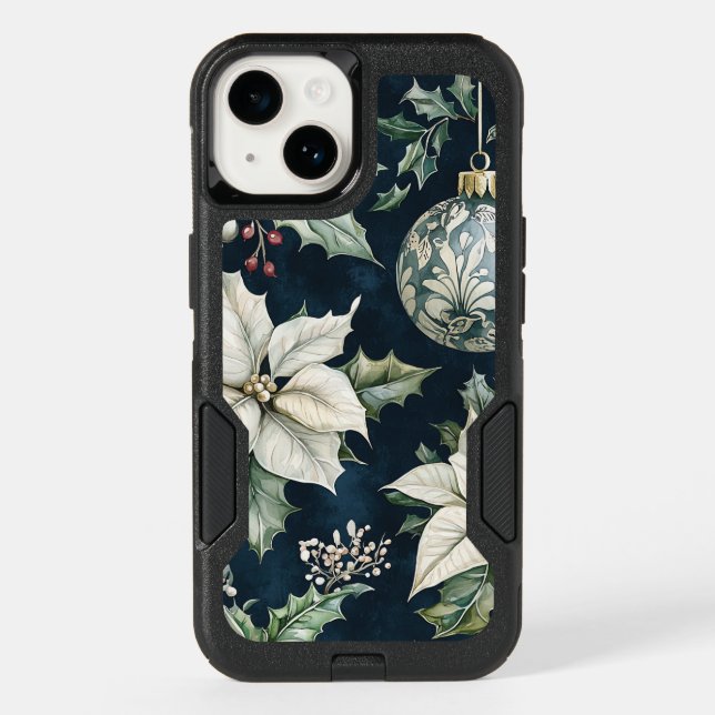 Poinsettia Floral Christmas Pattern (9) Otterbox iPhone Case (Back)