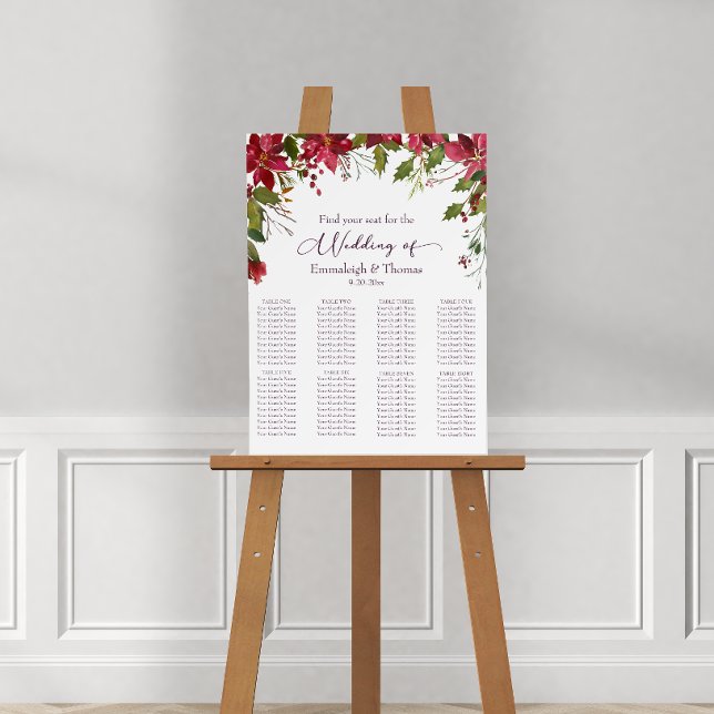 Poinsettia Floral Wedding | Scarlet Red Foam Board (Creator Uploaded)
