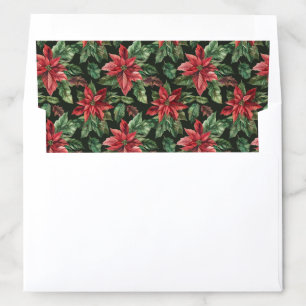 Poinsettia flower Christmas Pattern  Envelope Liner