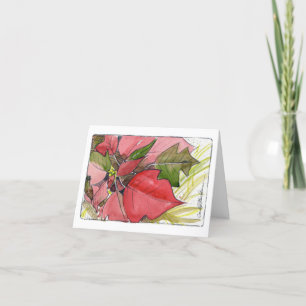 Poinsettia Holiday Card
