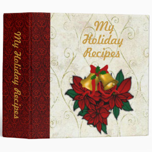 Poinsettia Holiday Recipe Binder