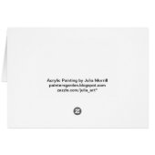 Poinsettia  Horses Christmas Card (Back Horizontal)
