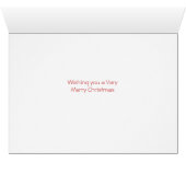 Poinsettia  Horses Christmas Card (Inside Horizontal (Bottom))