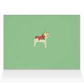 Poinsettia  Horses Christmas Card (Inside Horizontal (Top))