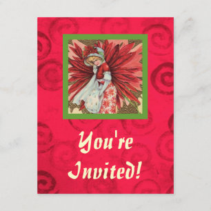 Poinsettia Lady Invitation