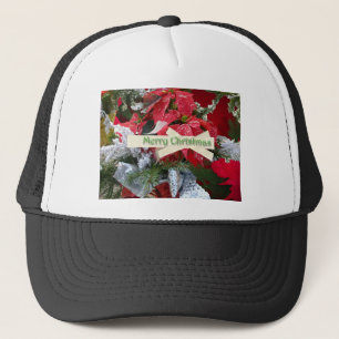Poinsettia Merry Christmas Hat