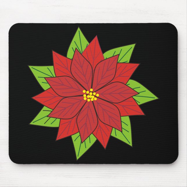 Poinsettia Mouse Pad (Front)