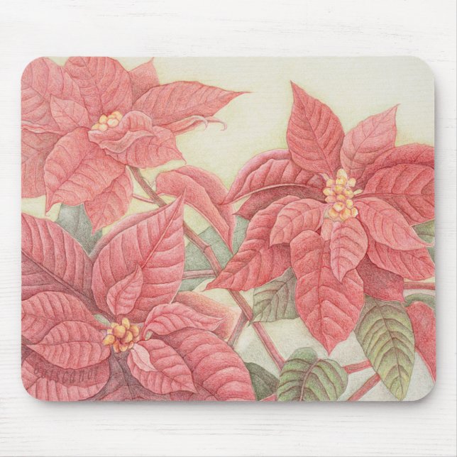 Poinsettia Mouse Pad (Front)