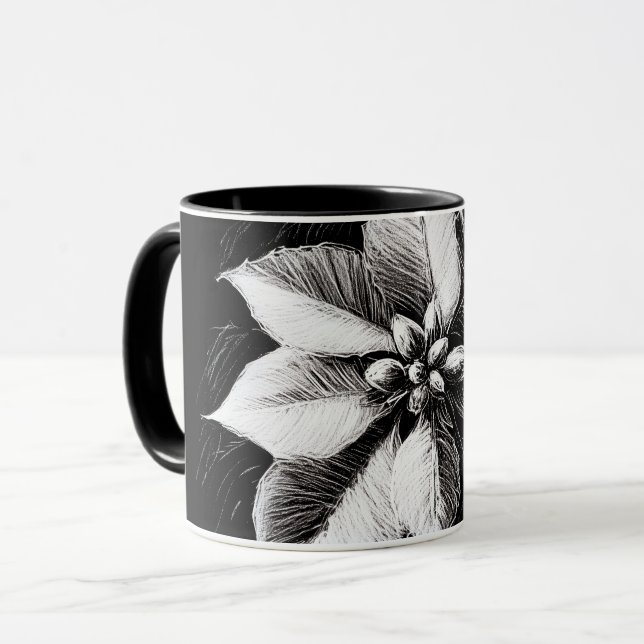 Poinsettia mug (Front Left)