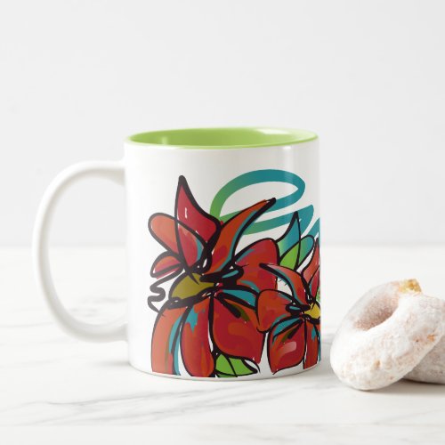 Poinsettia Mug two-tone