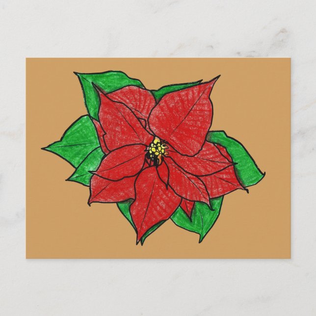 Poinsettia No. 1 Postcard. Postcard (Front)