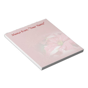 Poinsettia on Red Notepad