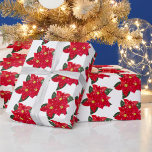 Poinsettia Pattern Wrapping Paper