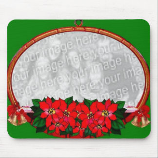Poinsettia Photo Frame Mousepad