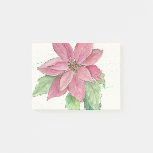 poinsettia post-it notes (Front)