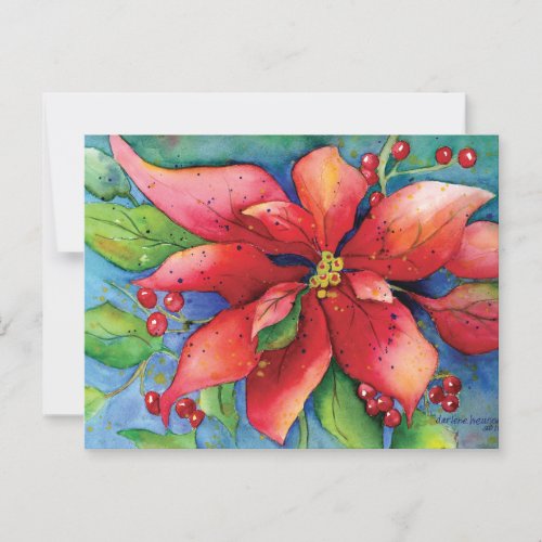 Poinsettia Postcard