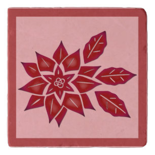 Poinsettia (red) trivet