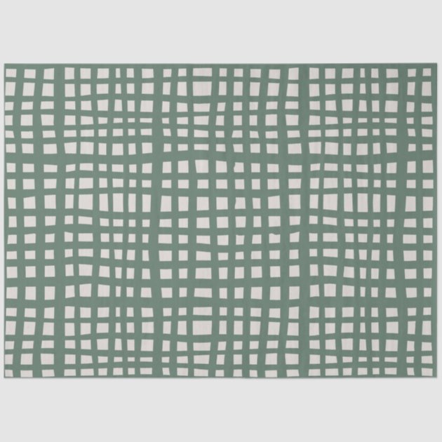 Poinsettia Sage Green Ivory Christmas gift Tissue Paper