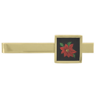 Poinsettia Tie Bar