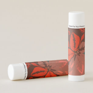 Poinsettia Traditional Design Lip Balm
