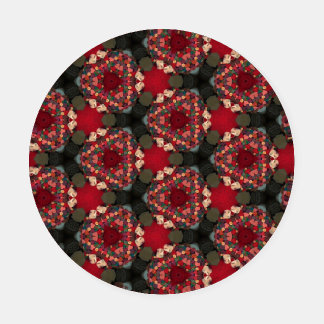 Poinsettia Trifecta Abstract Design Ii Coaster Set