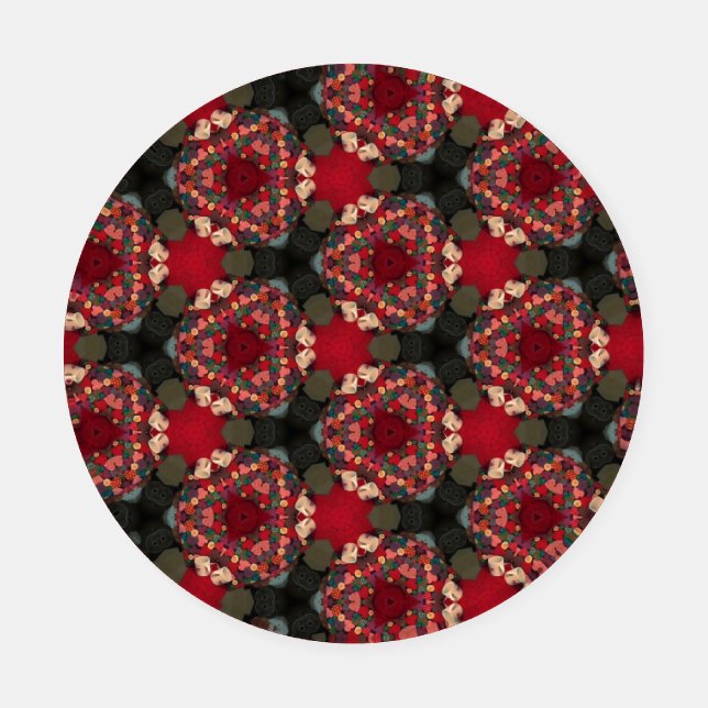 Poinsettia Trifecta  Abstract Design Ii  Coaster Set (Single)