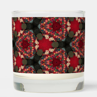Poinsettia Trifecta Abstract Design ll Scented Candle