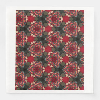 Poinsettia Trifecta Abstract Design Paper Dinner Napkins