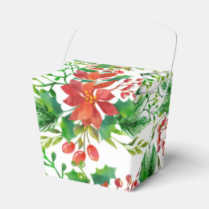 Poinsettia Wedding Favor Boxes