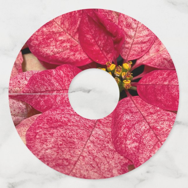 Poinsettia Wine Tags No: 6 (Front)