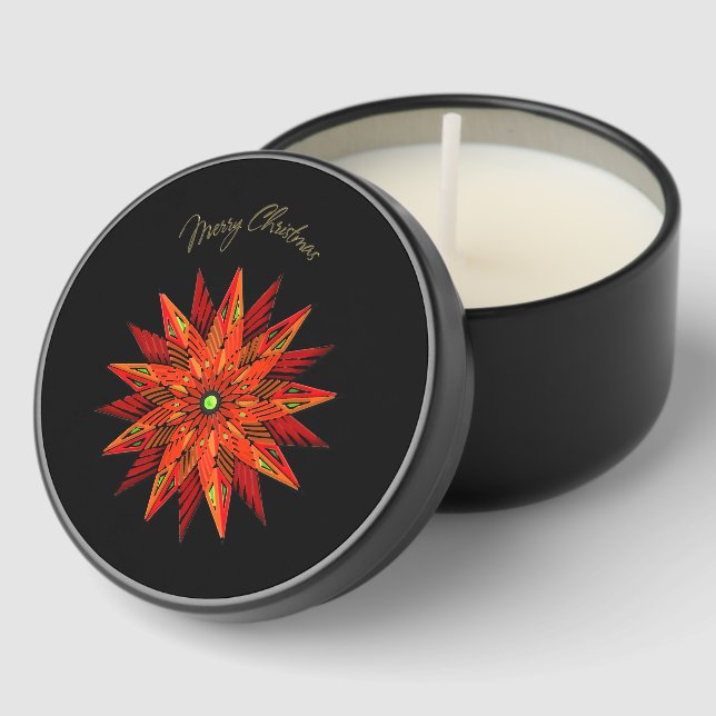 Poinsettia Wow Mini Candle Favors (Corner)