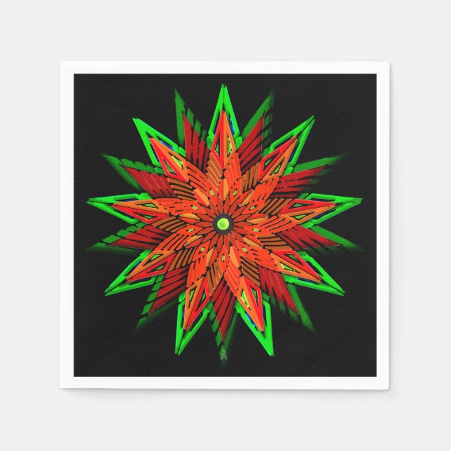Poinsettia WOW Napkins (Front)