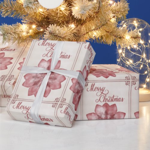 Poinsettia  wrapping paper