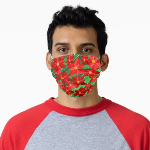 Poinsettias Adult Cloth Face Mask